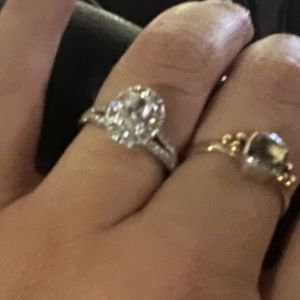 Engagement ring . Size 5. Can be resized . Close to 2 carat.